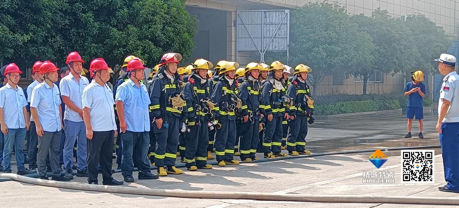 永信贵宾会217起劲配合消防联合演练，，，，，，共筑清静生产防线