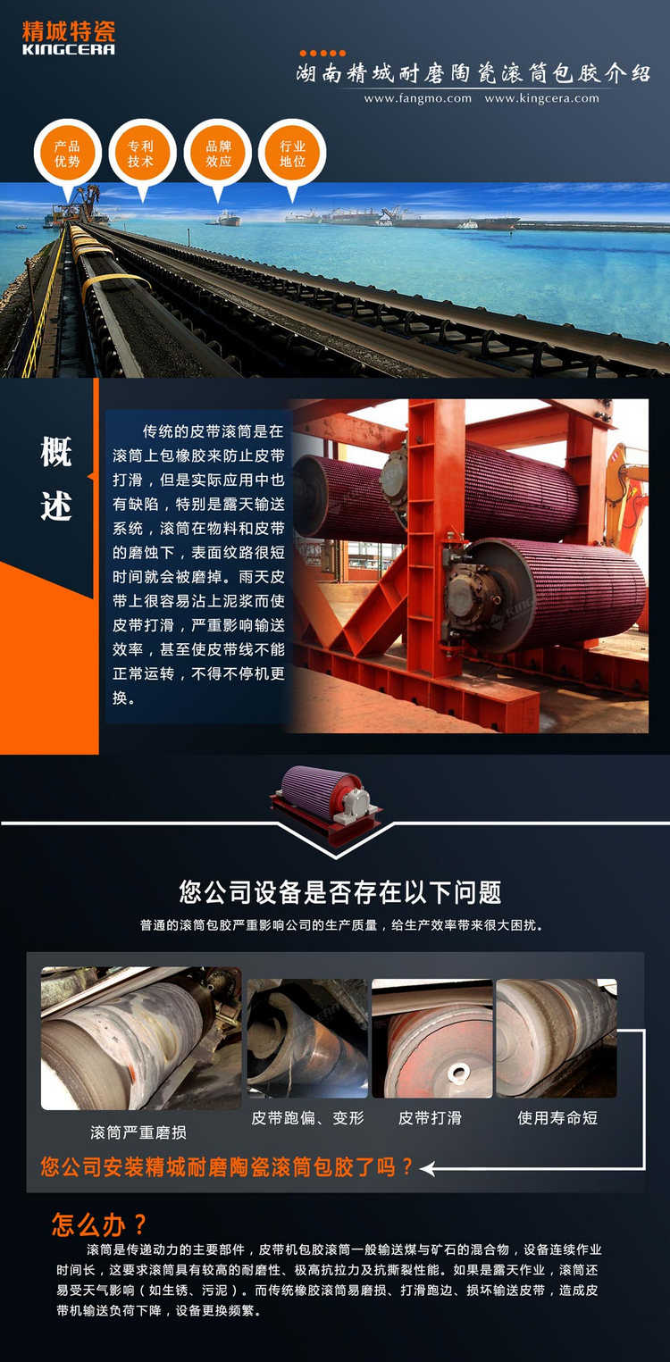 永信贵宾会217特瓷陶瓷滚筒包胶与工艺流程